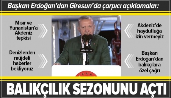 Erdoğan'dan Giresun'da önemli açıklamalar