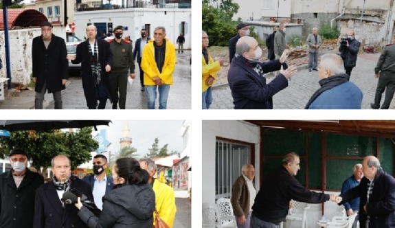 Cumhurbaşkanı Tatar, doğal afetten etkilenen Ozanköy’de incelemelerde bulundu