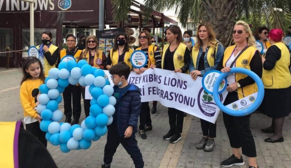 Kuzey Kıbrıs Lions Kulüpleri Federasyonu Dünya Diyabet Gününde Farkındalık yürüyüşü düzenledi
