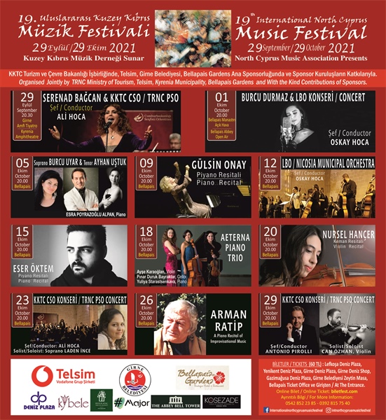 Kuzey Kıbrıs Müzik Festivali başlıyor