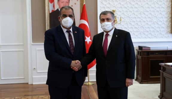 Başbakan Sucuoğlu Türkiye Sağlık Bakanı Fahrettin Koca'yı Ziyaret Etti