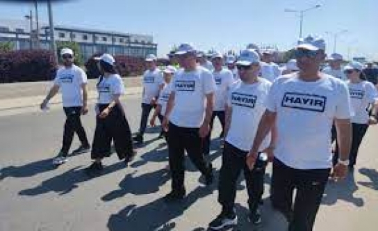 CTP “Hükümete ve Müdahalelere Hayır” Sloganıyla Lefkoşa’ya Yürüyüş Başlattı