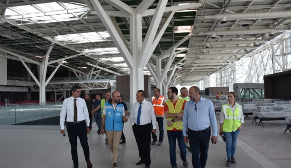 Ataoğlu, yapımı süren yeni Ercan Havalimanı’nı ziyaret etti