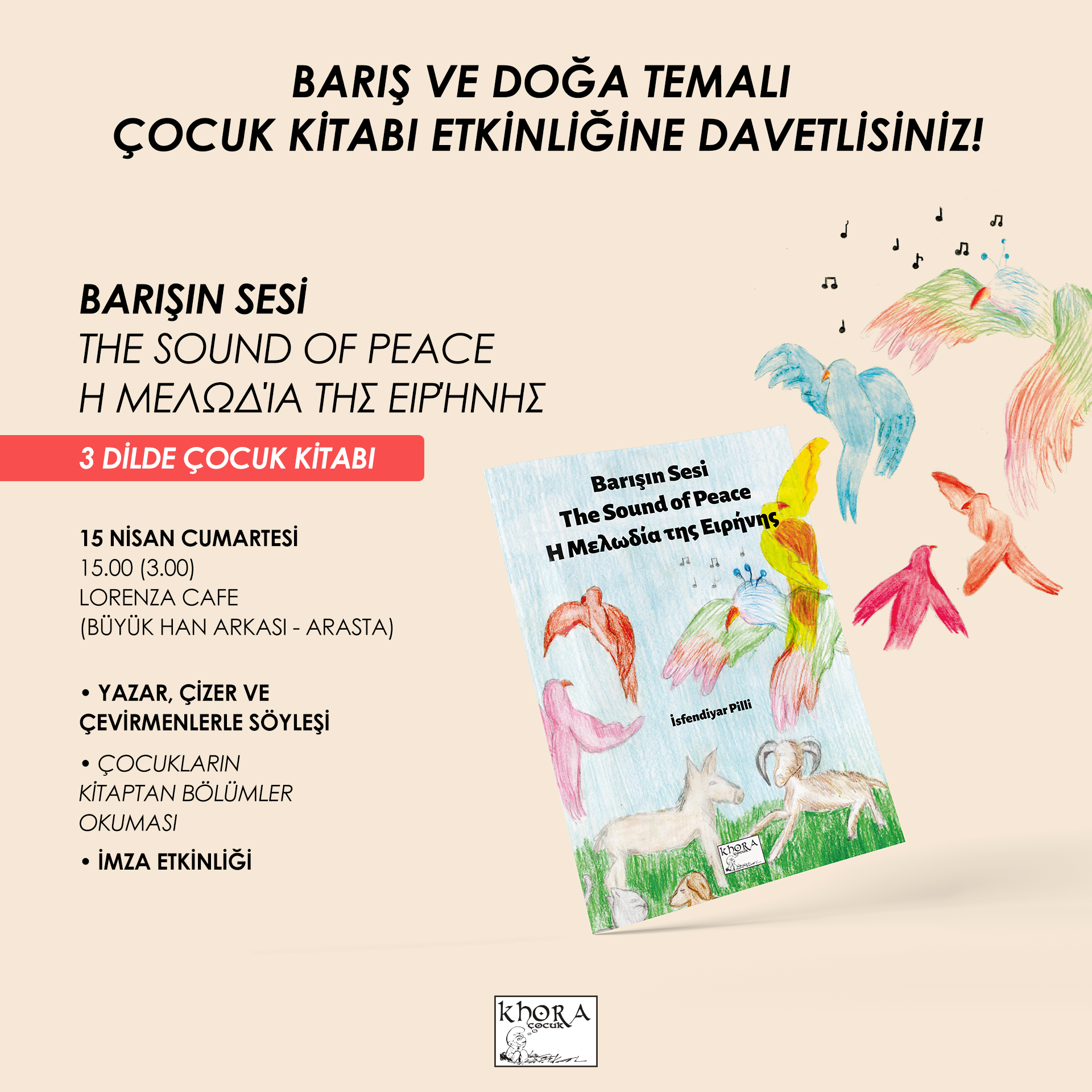 Çocuk kitabı “Barışın Sesi” için tanıtım etkinliği düzenlenecek