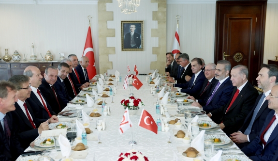 Erdoğan ile Tatar, baş başa görüşmenin ardından heyetler arası görüşmeye geçti
