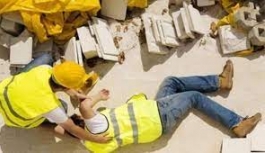 Gazimağusa'da İş Kazası Beton Zemine Düştü!