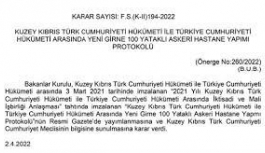 Türkiye Cumhuriyeti Hükümeti Arasında Yeni Girne 100 Yataklı Askeri Hastane Yapımı İçin Protokol İmzalandı