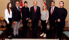 Cumhurbaşkanı Tatar, “İsias Ortak Davamız” şarkısını hazırlayan müzisyenleri kabul etti